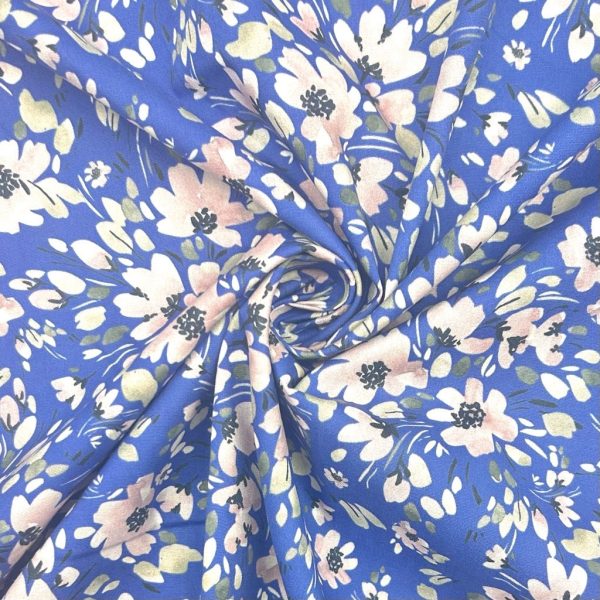 Spring Paradise Stretch Cotton Poplin Fabric - Image 4