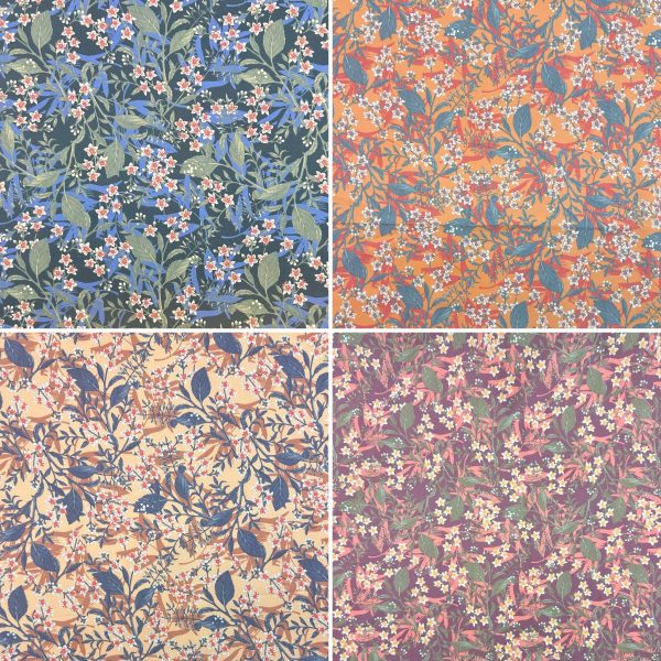 Charming Bouquets Stretch Cotton Poplin Fabric