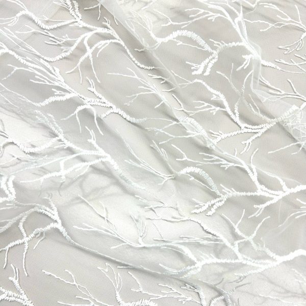 Shimmer Lace Embroidery Curtain Voile Fabric - Image 5