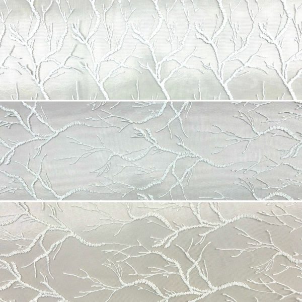 Shimmer Lace Embroidery Curtain Voile Fabric