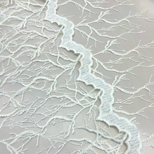 Shimmer Lace Embroidery Curtain Voile Fabric - Image 4