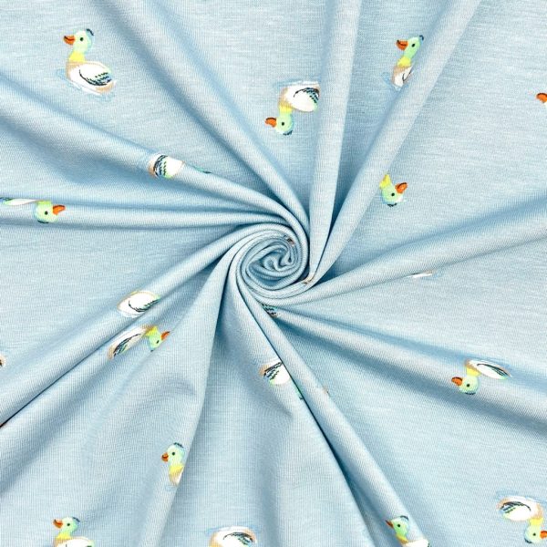 Little Quacks Bamboo Cotton Jersey Fabric - Image 8