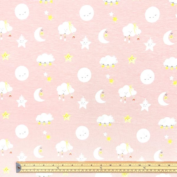 Starry Skies Bamboo Cotton Jersey Fabric - Image 2