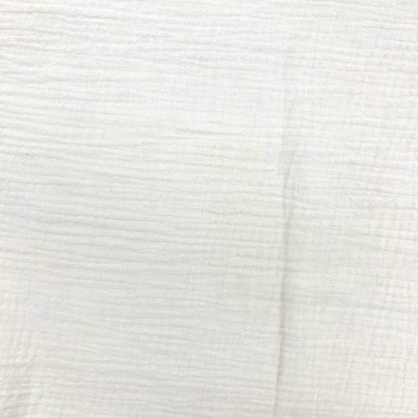 Plain Ivory Double Gauze Fabric - Seconds - Image 2