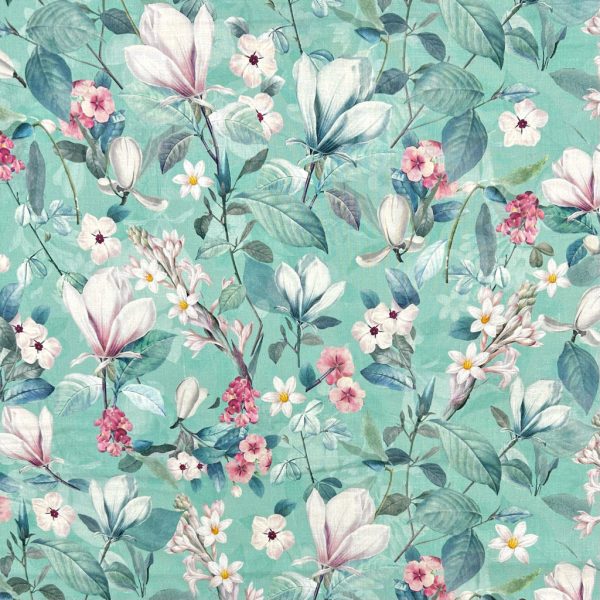 Serene Bloom Cotton Lawn Fabric - Image 3