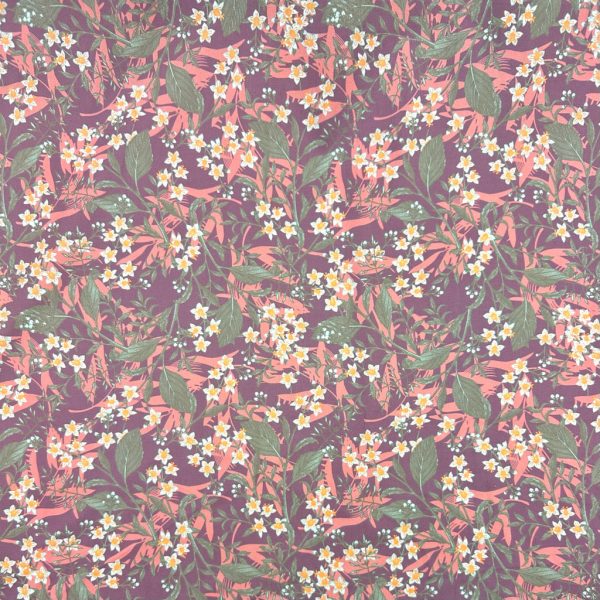 Charming Bouquets Stretch Cotton Poplin Fabric - Image 9