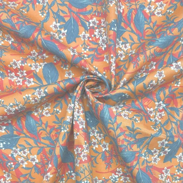 Charming Bouquets Stretch Cotton Poplin Fabric - Image 6