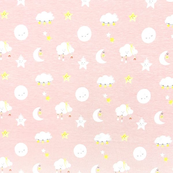 Starry Skies Bamboo Cotton Jersey Fabric - Image 3