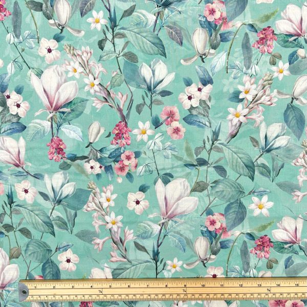 Serene Bloom Cotton Lawn Fabric - Image 2