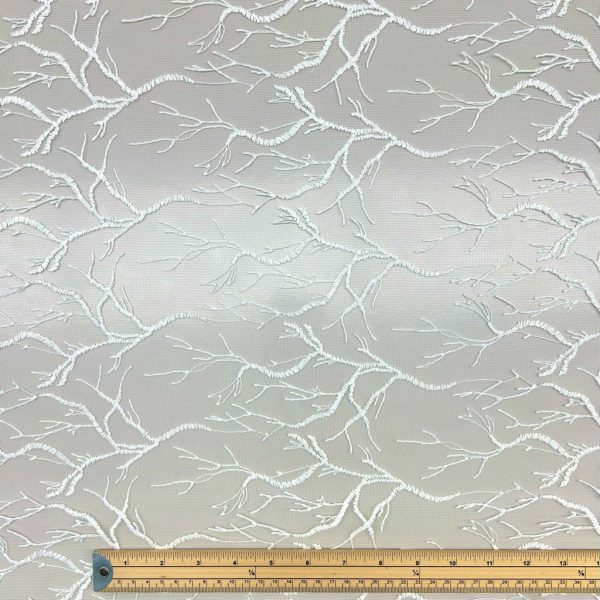 Shimmer Lace Embroidery Curtain Voile Fabric - Image 2