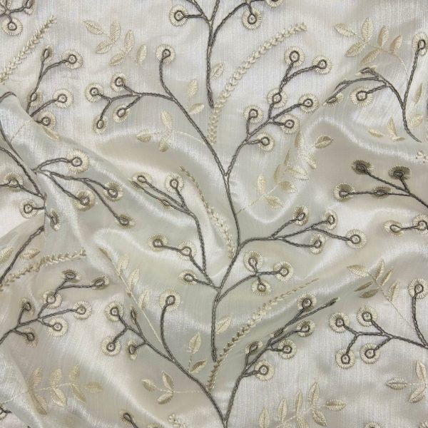 Floral Lace Embroidery Curtain Voile Fabric - Image 8