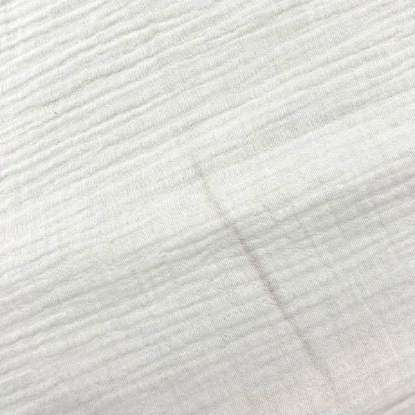 Plain Ivory Double Gauze Fabric - Seconds - Image 3