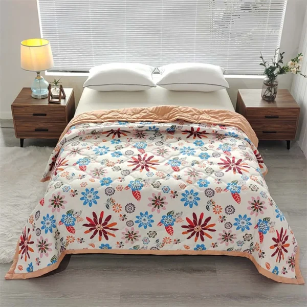 A cool summer quilt can be machine washed thin spring and autumn air conditioning is printed quilt core - Image 5