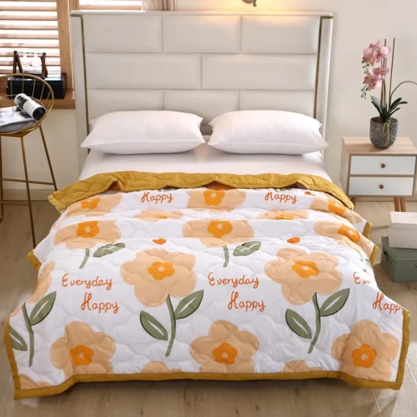 A cool summer quilt can be machine washed thin spring and autumn air conditioning is printed quilt core - Image 2