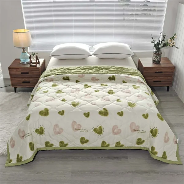 A cool summer quilt can be machine washed thin spring and autumn air conditioning is printed quilt core - Image 6