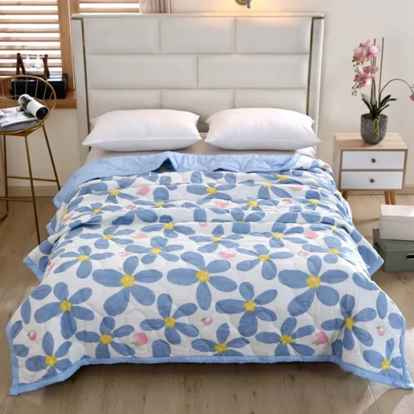 A cool summer quilt can be machine washed thin spring and autumn air conditioning is printed quilt core - Image 4