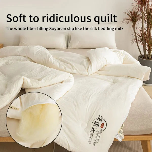 Raw Cotton Soybean Quilt Spring and Autumn Quilt Thickened Winter Quilt - Image 4
